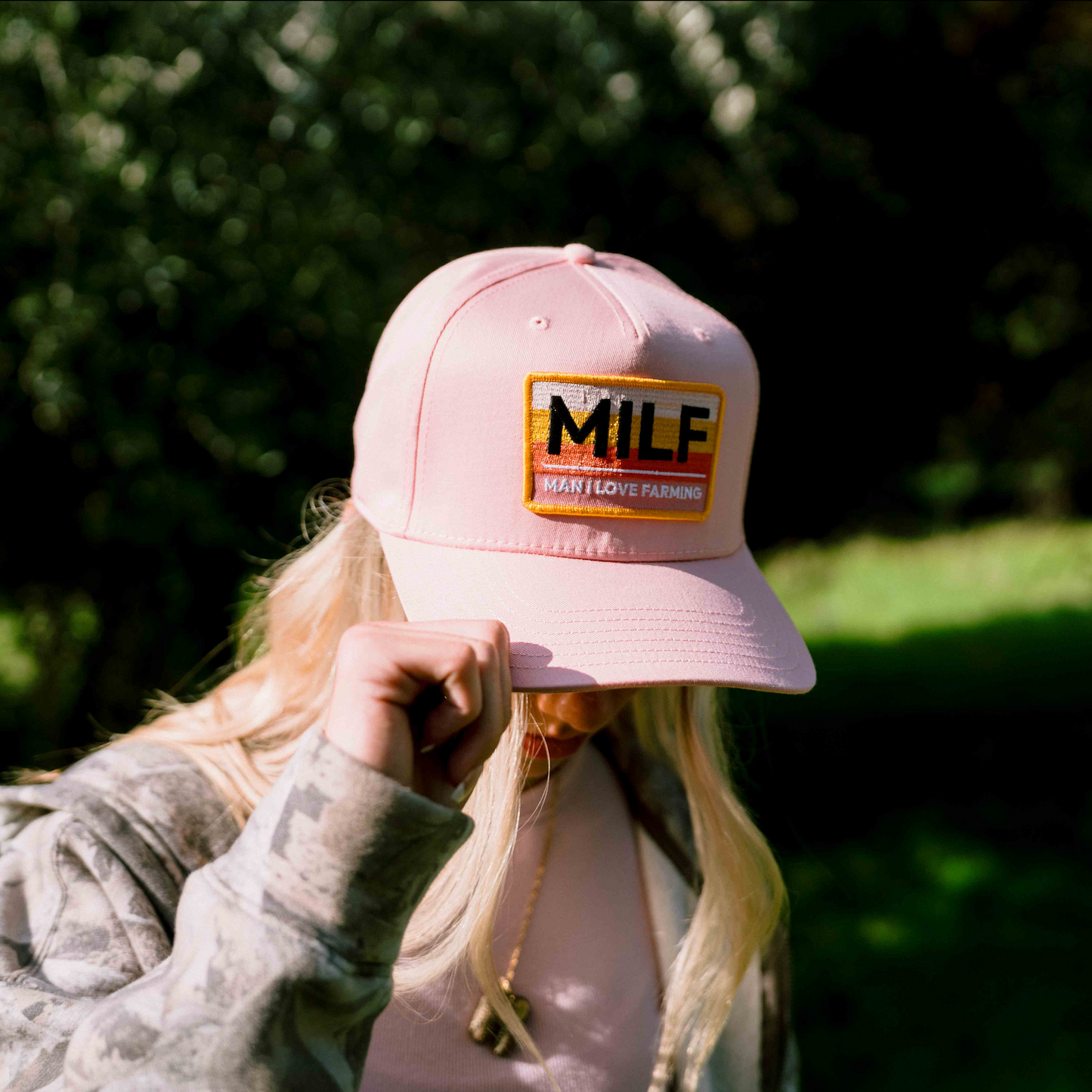 Pink Milf Patch Trucker Hat
