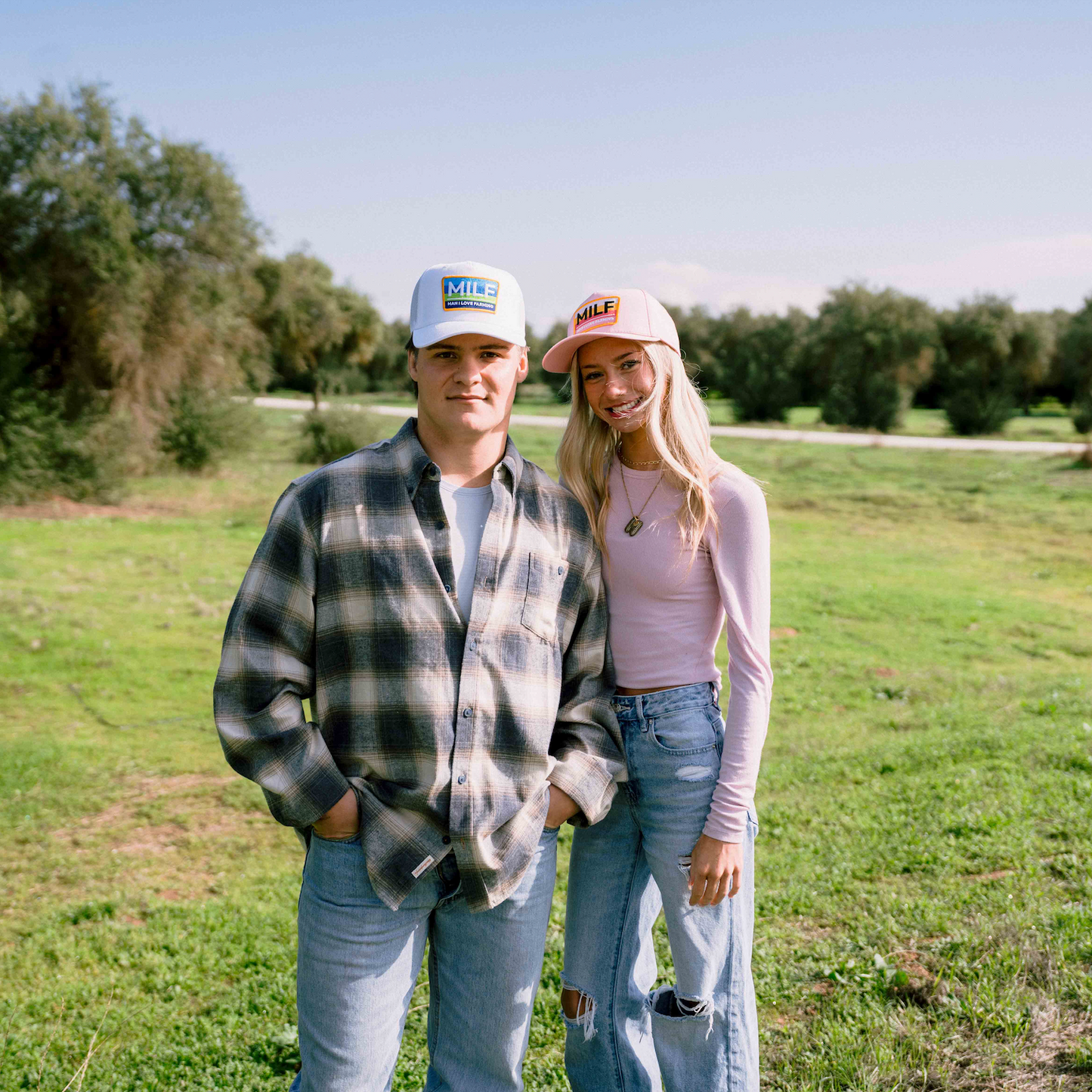 White MILF Patch Hat