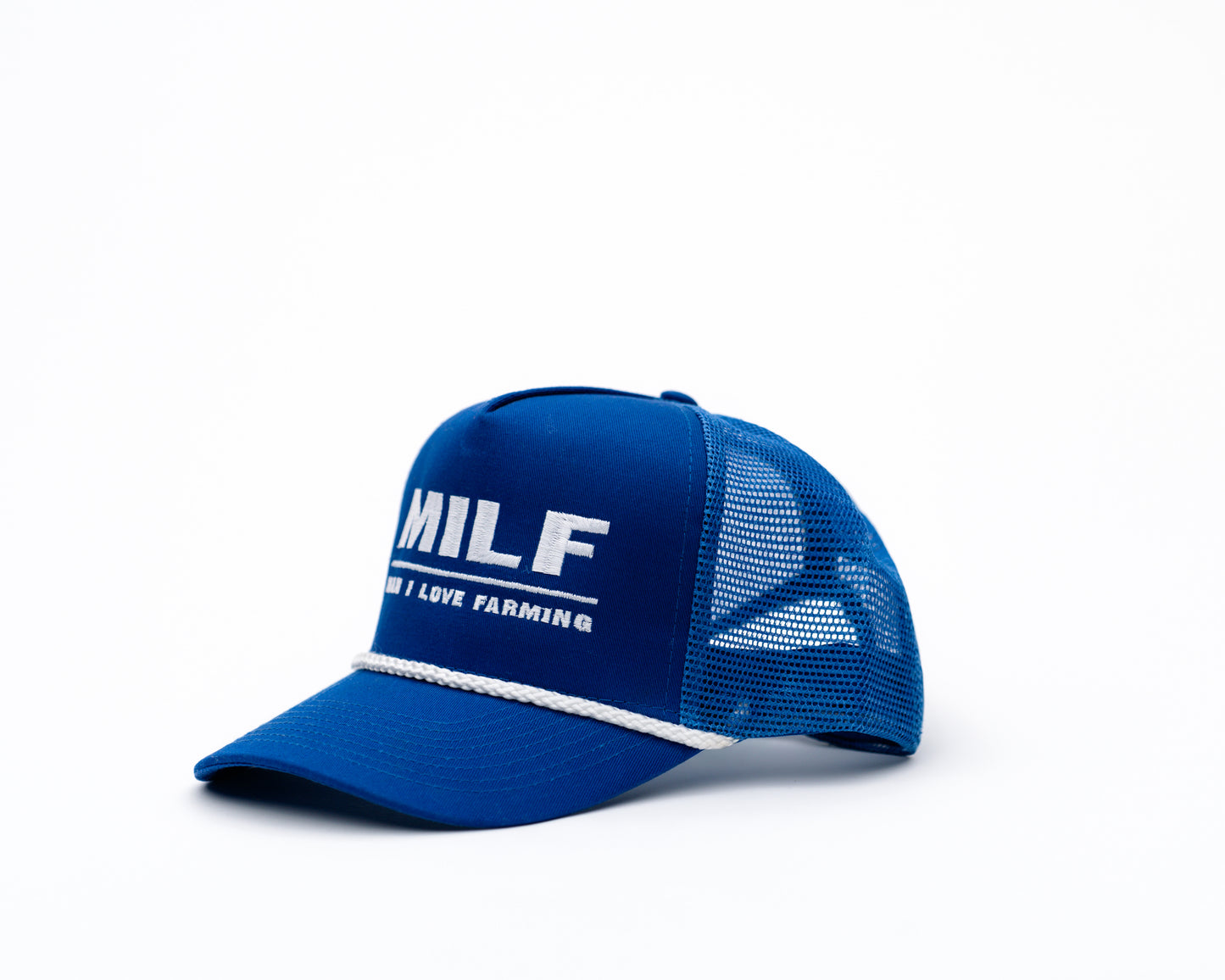MILF Royal Blue Embroidered Trucker Hat
