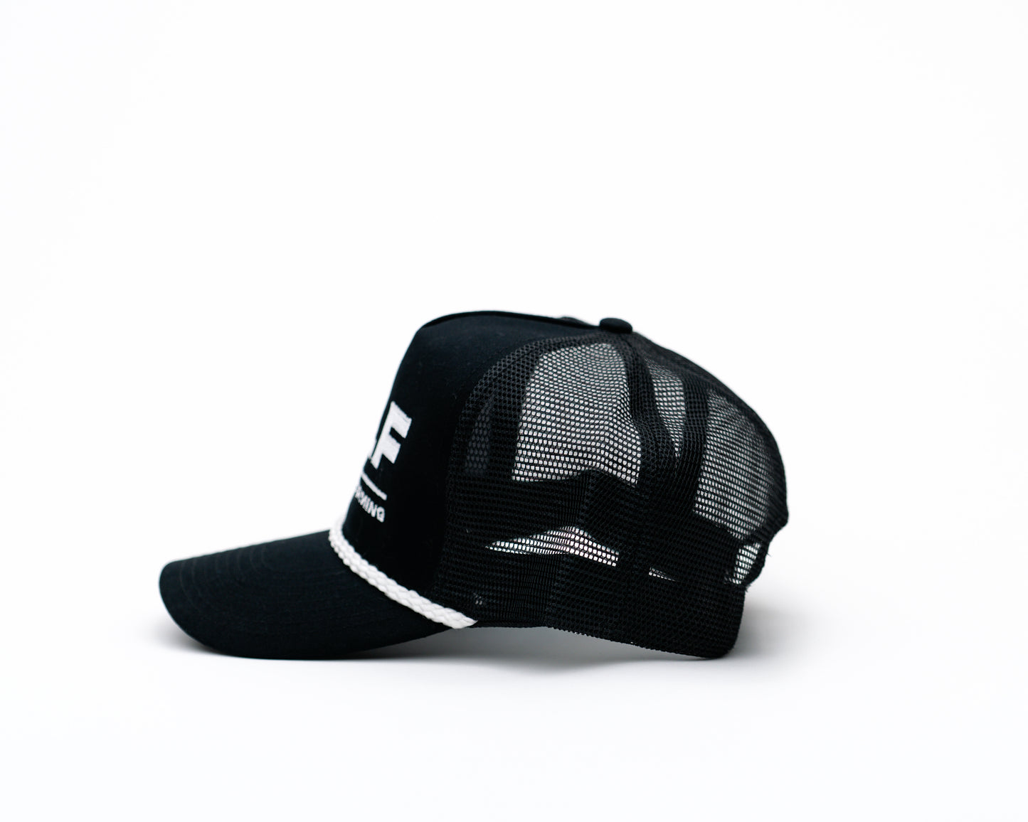 DILF Embroidered White Rope Trucker Hat