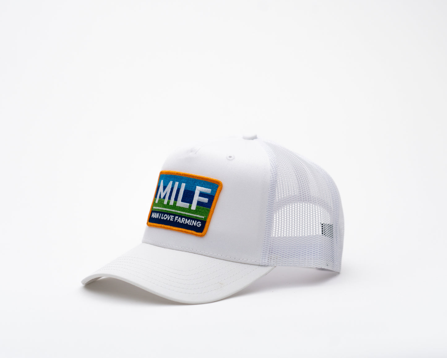 White MILF Patch Hat