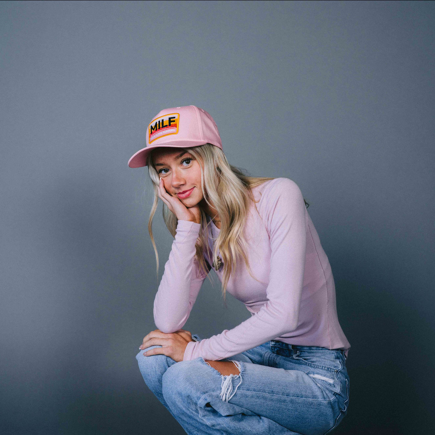 Pink Milf Patch Trucker Hat