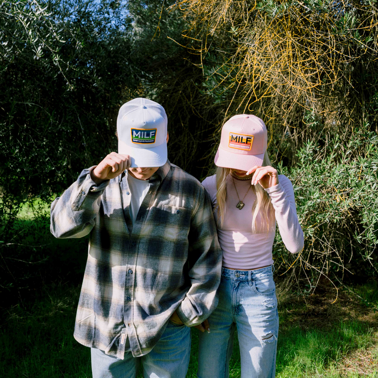 White MILF Patch Hat